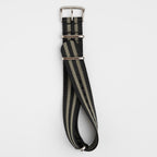 Weaverham Nylon Black & Grey Watch Strap