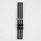 Nylon Quick Release Black & Grey Watch Strap