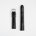 Handmade Alligator Grain Black Watch Strap