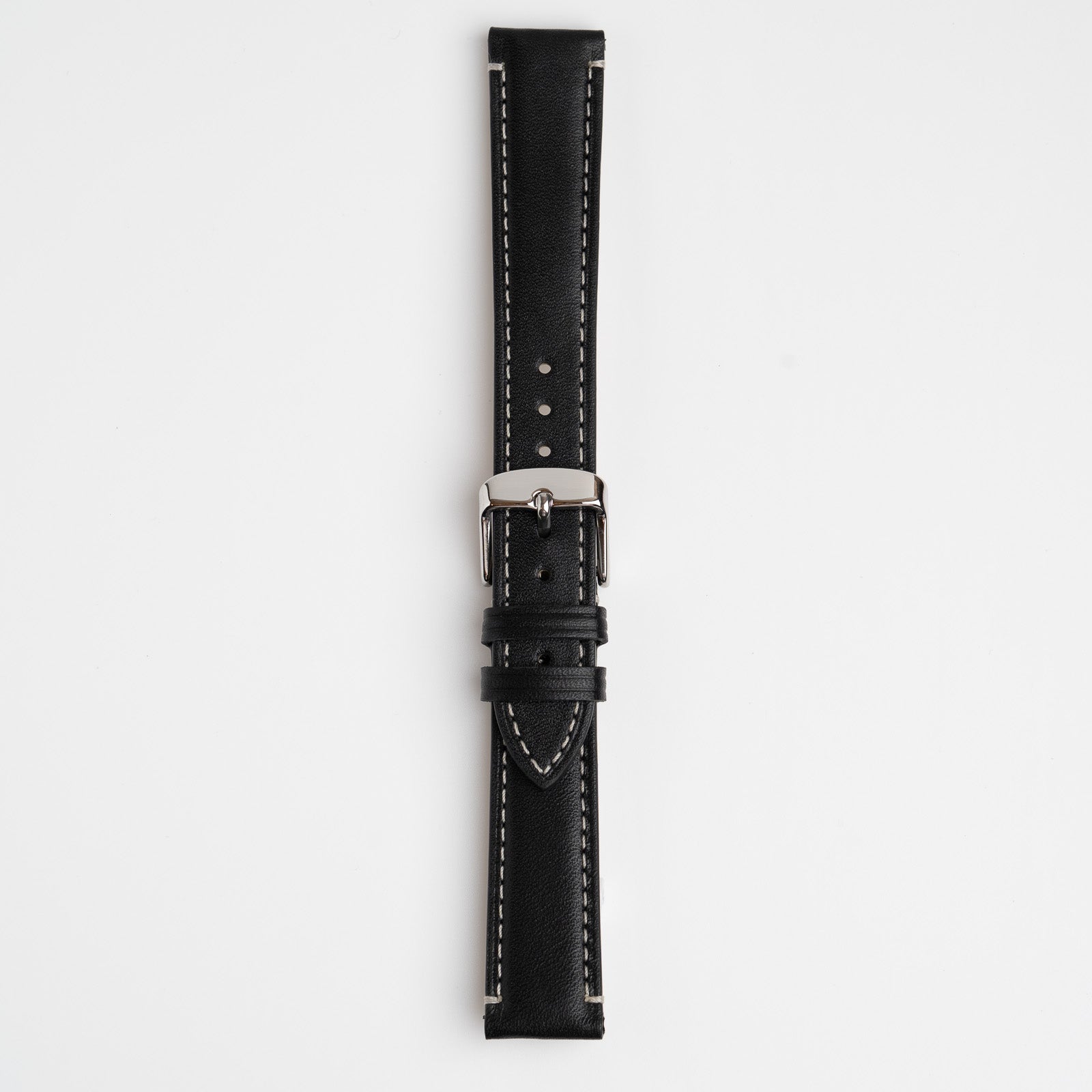 Handmade Contrast Black Watch Strap