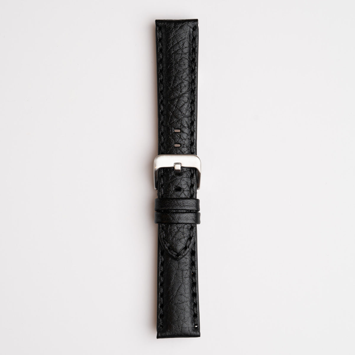 Windsor Stitched Black Watch Strap