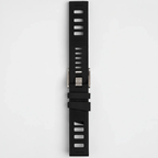 Black Submerge ISO Dive silicone watch strap, buckled, back view