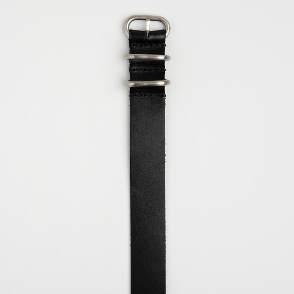 Weaverham Zulu Leather Black Watch Strap, alternative view