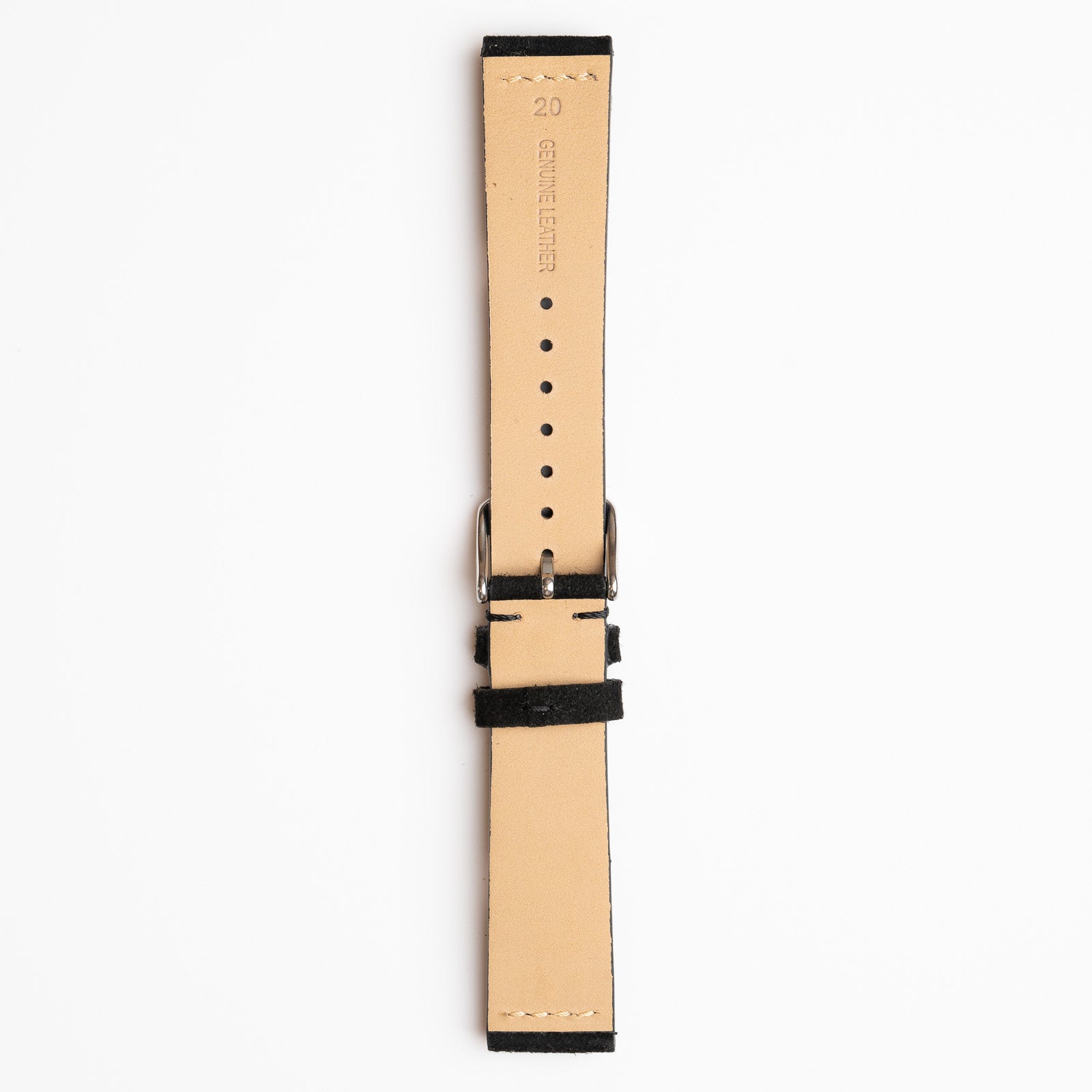 Kensington Napped Suede Black Watch Strap