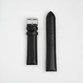 Padded Calf XL Black Watch Strap, both pieces laid flat