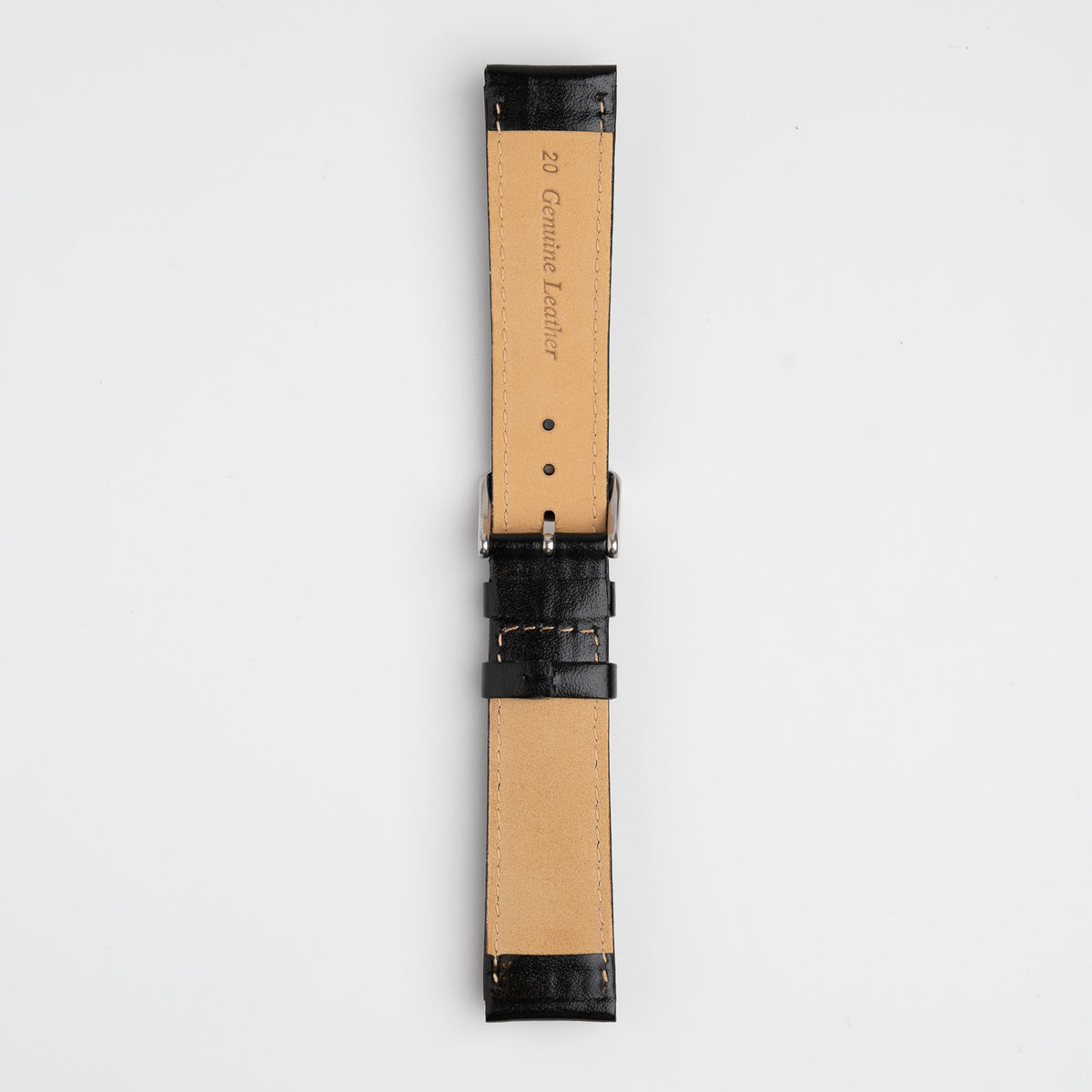 Henley Black Watch Strap, underside showing the lining