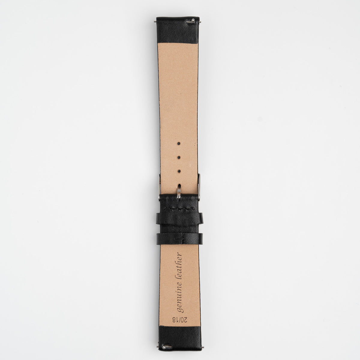 Windsor Smooth Quick Release Black Watch Strap