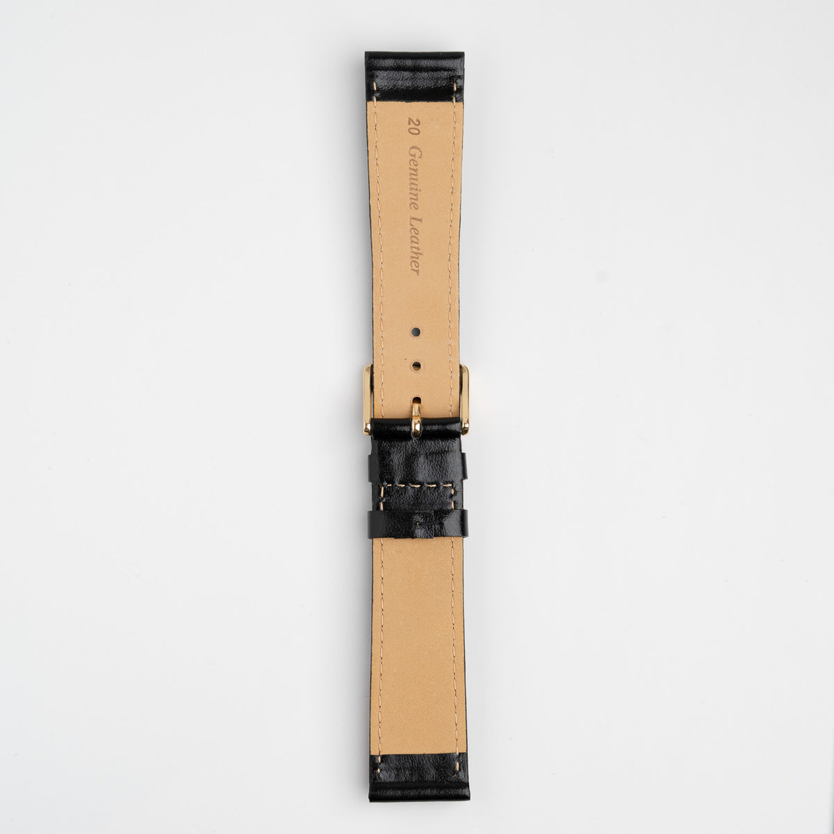 Black Mayfair Subtle XL watch strap, buckled, back view