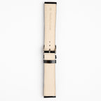 Henley Superior Gloss Black Watch Strap, underside showing the lining