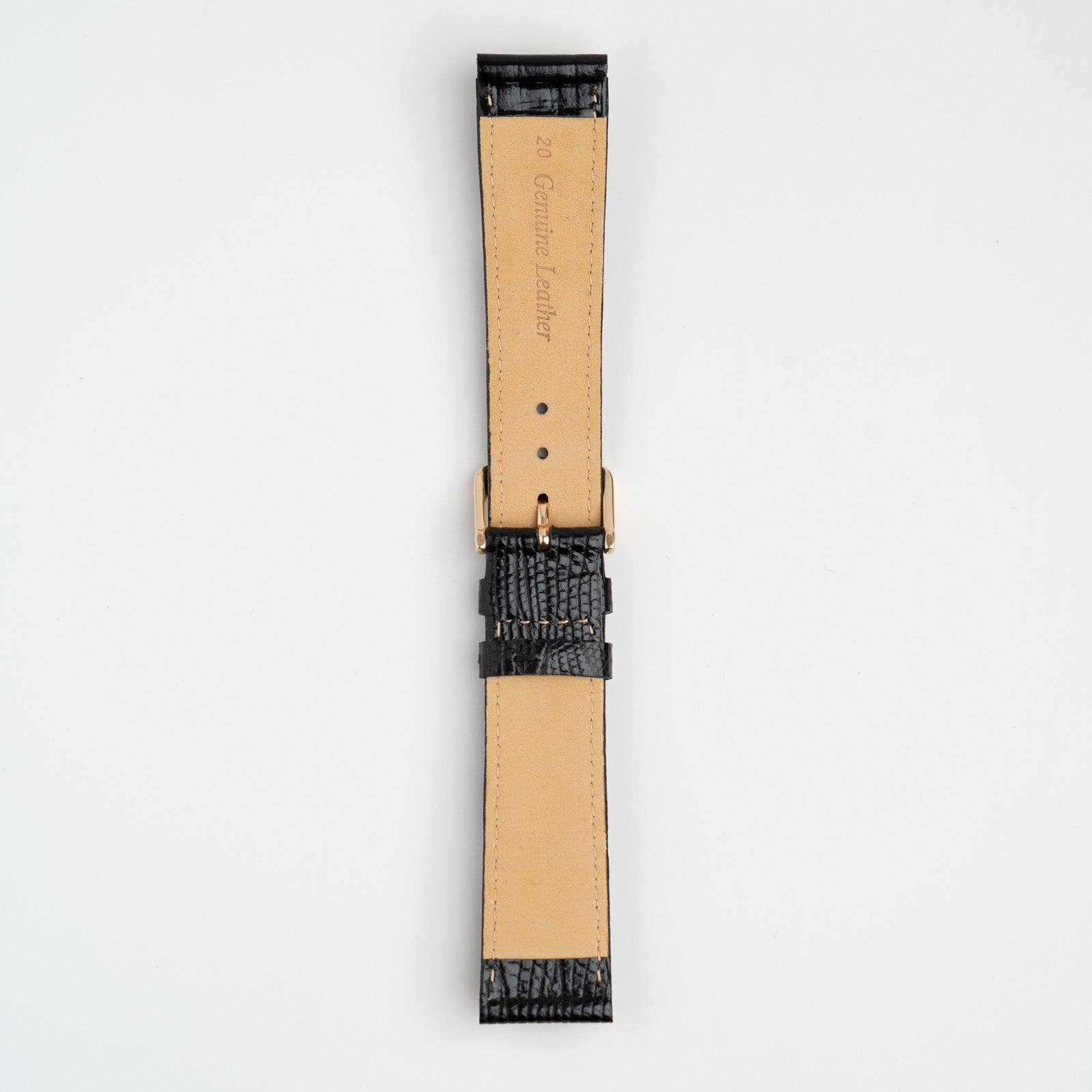 Teju Lizard Black Watch Strap