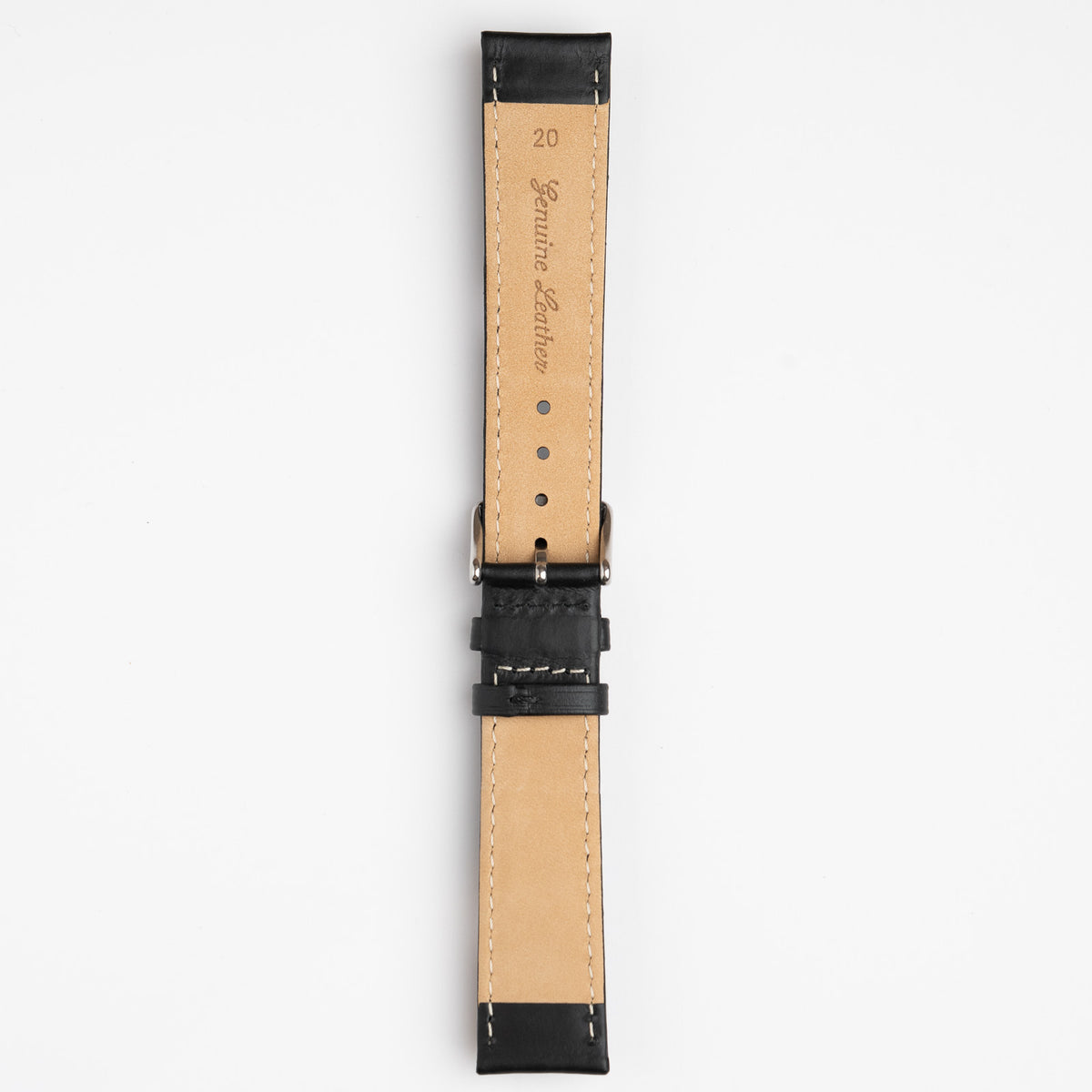 Henley Superior Black Watch Strap, underside showing the lining