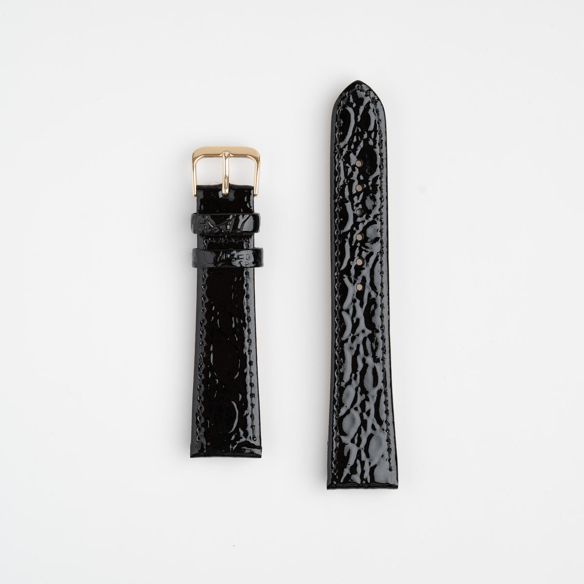 Crocodile Value Black Watch Strap