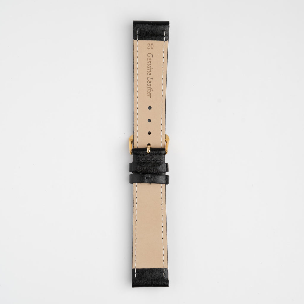 Calf Value Black Watch Strap