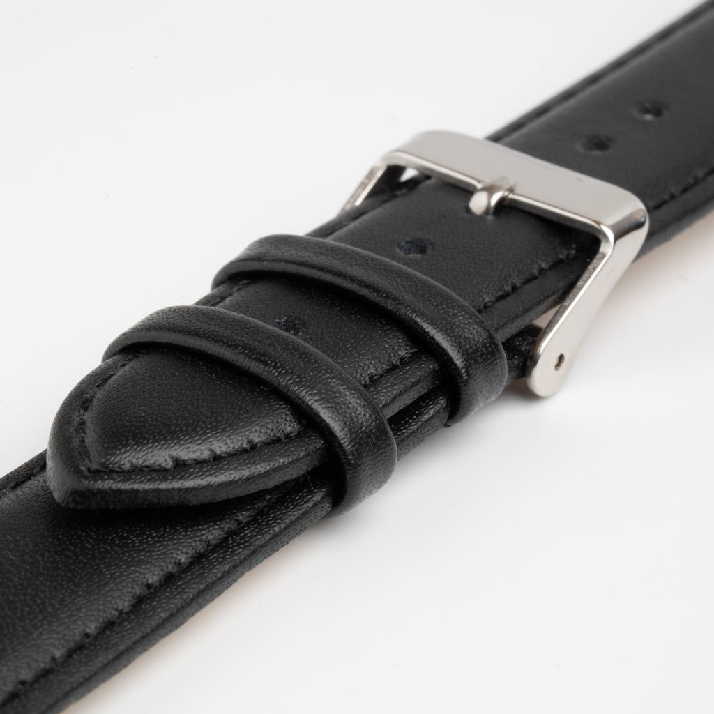 Economy Padded Black Watch Strap