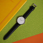 Mimic Eminence Quick Release Black Watch Strap, shown on a watch