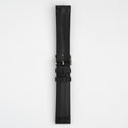 Submerge Double Ridge Black Watch Strap, underside showing the lining