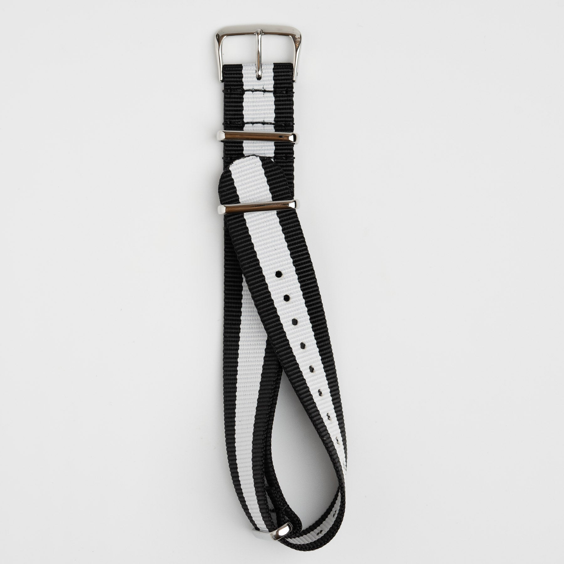 Weaverham Nylon Black & White Watch Strap