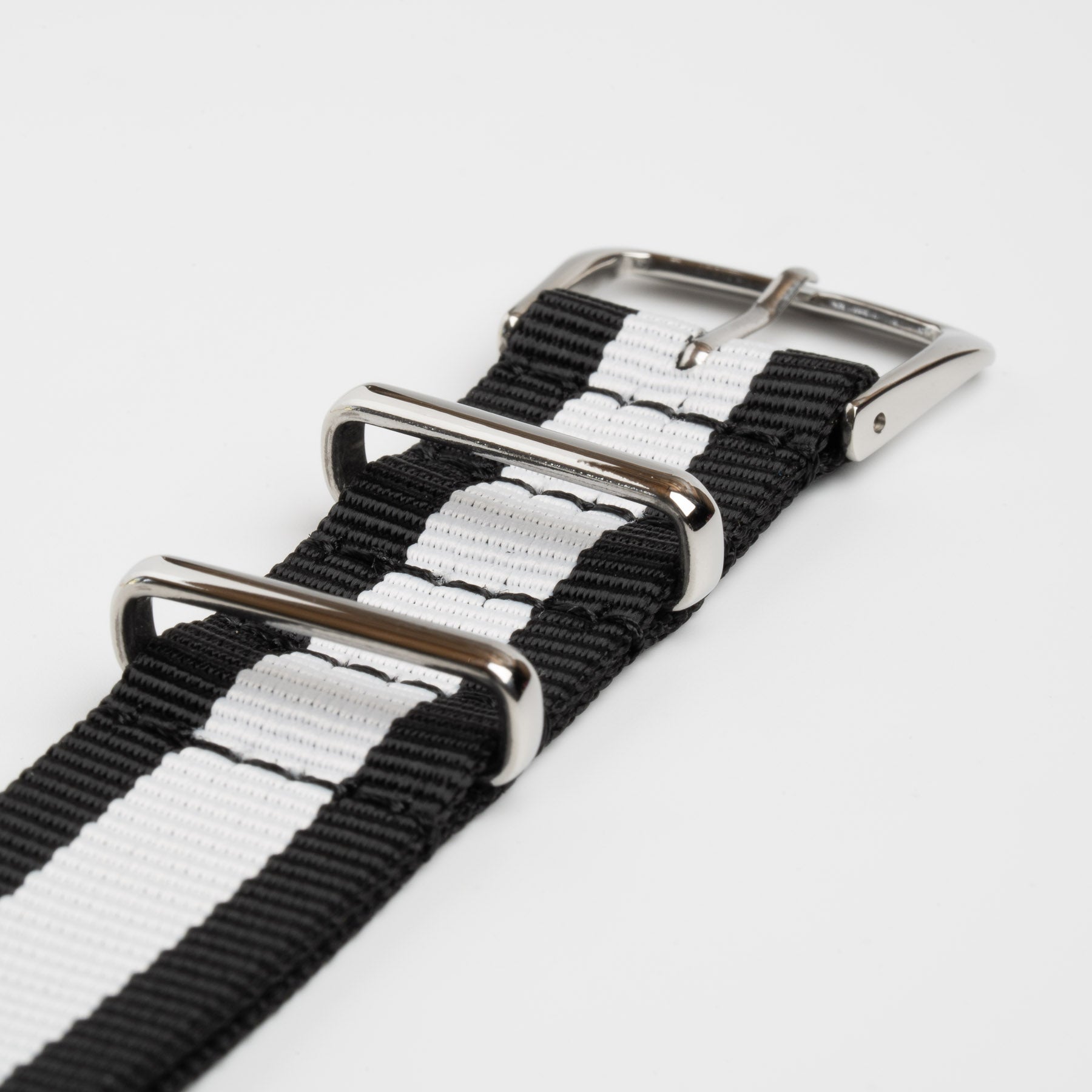Weaverham Nylon Black & White Watch Strap