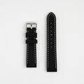Submerge Extent Black & White Watch Strap, both pieces laid flat