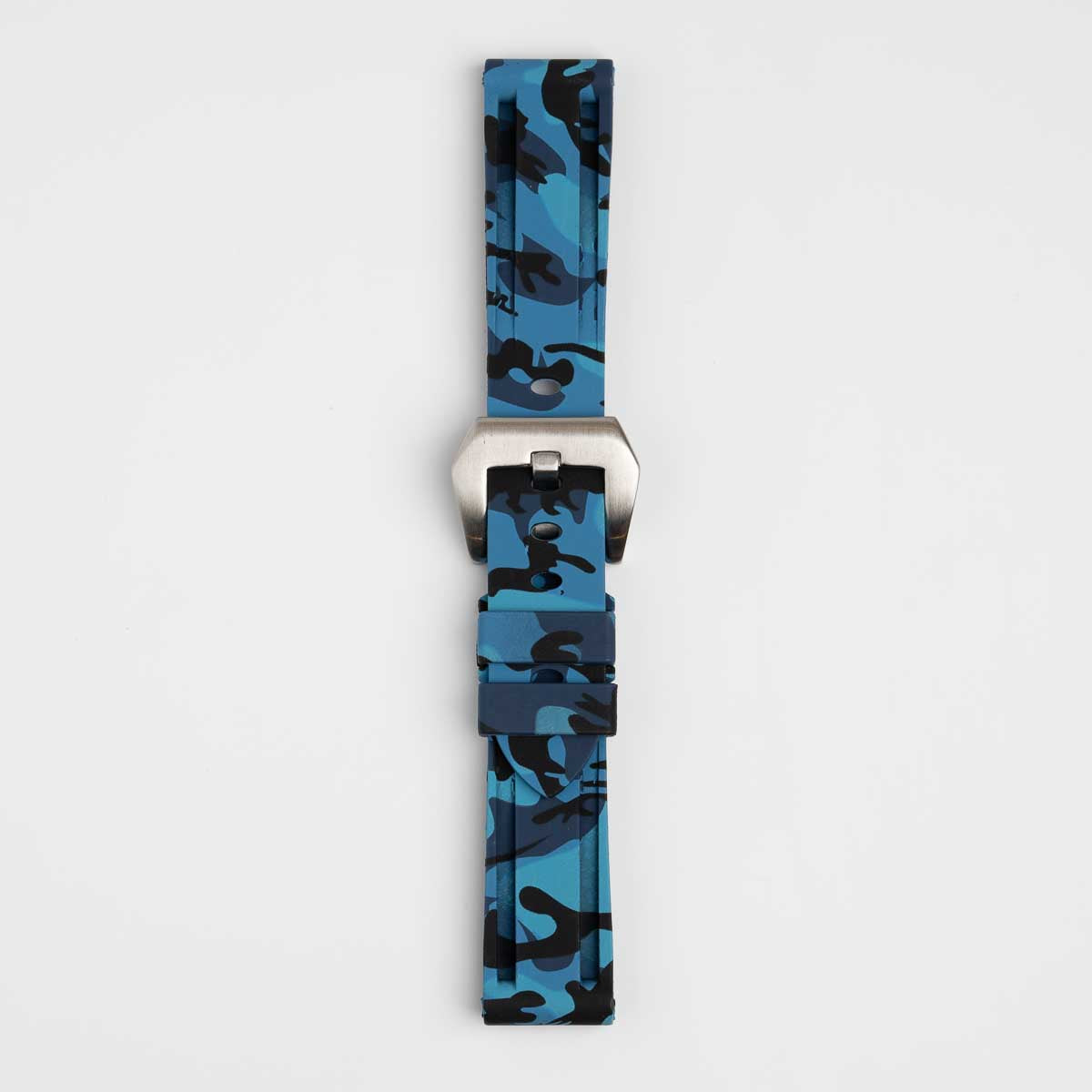 Submerge Camo Silicone Blue Watch Strap