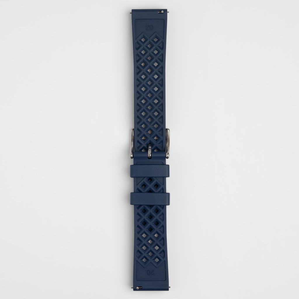 Hex FKM Quick Release Rubber Navy Watch Strap