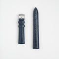 Autentico Lizard Blue Watch Strap, both pieces laid flat
