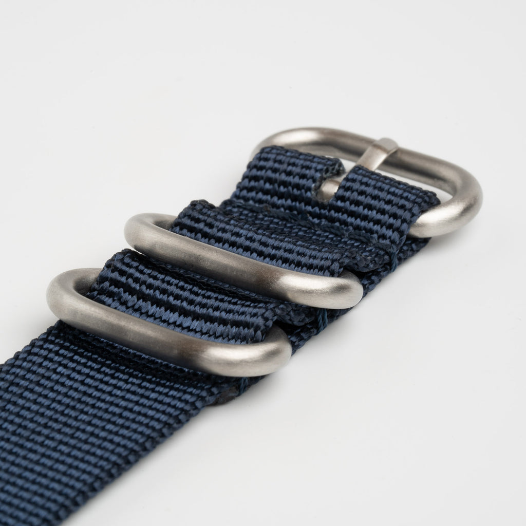 Weaverham Zulu Nylon Blue Watch Strap, alternative view