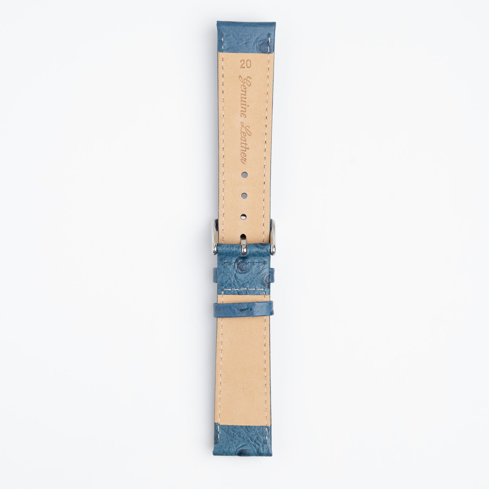 Sandbanks Ostrich Blue Watch Strap