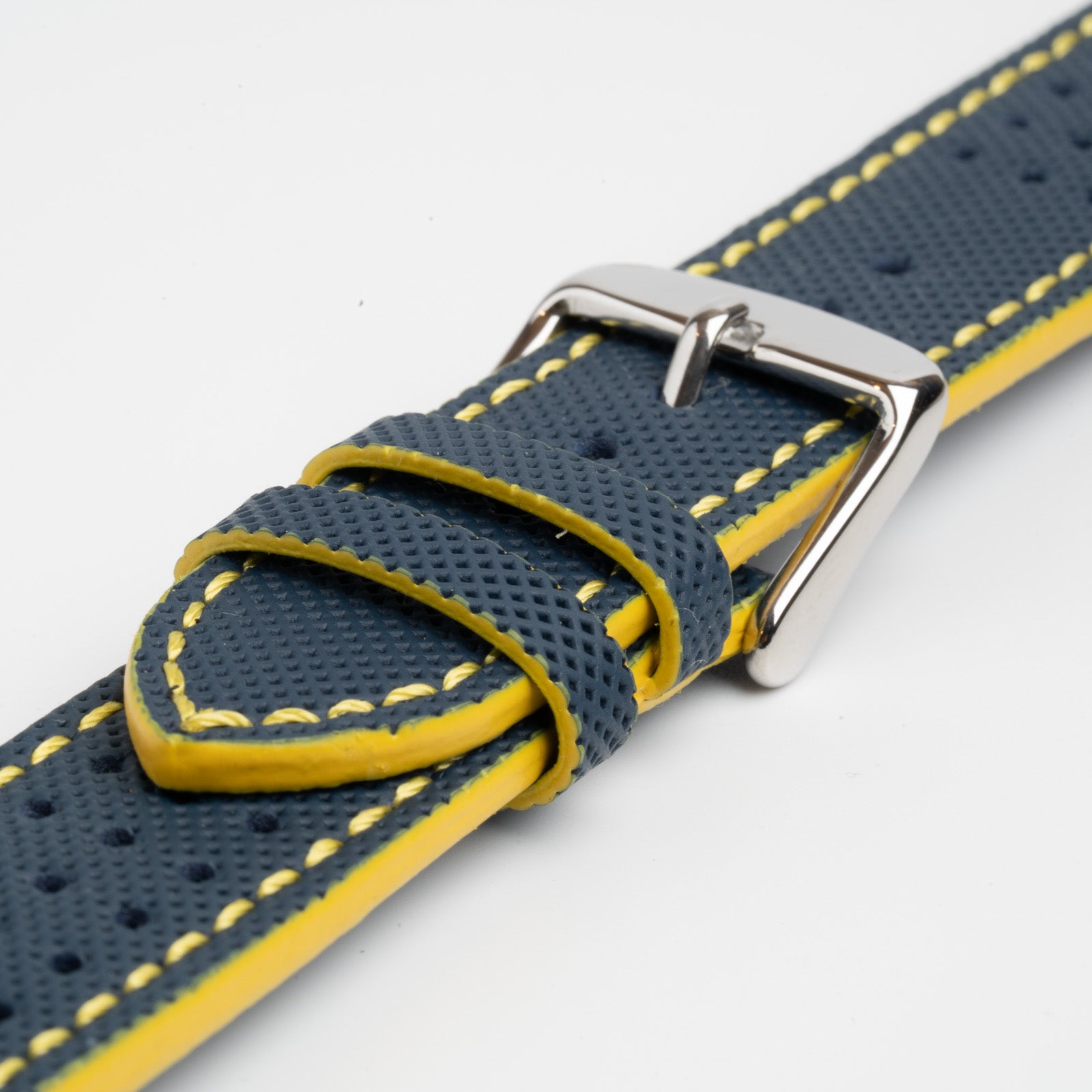 Ocean Sport Blue & Yellow Stitch Watch Strap