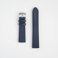 Blue Mayfair Subtle Quick Release watch strap, laid flat with its buckle