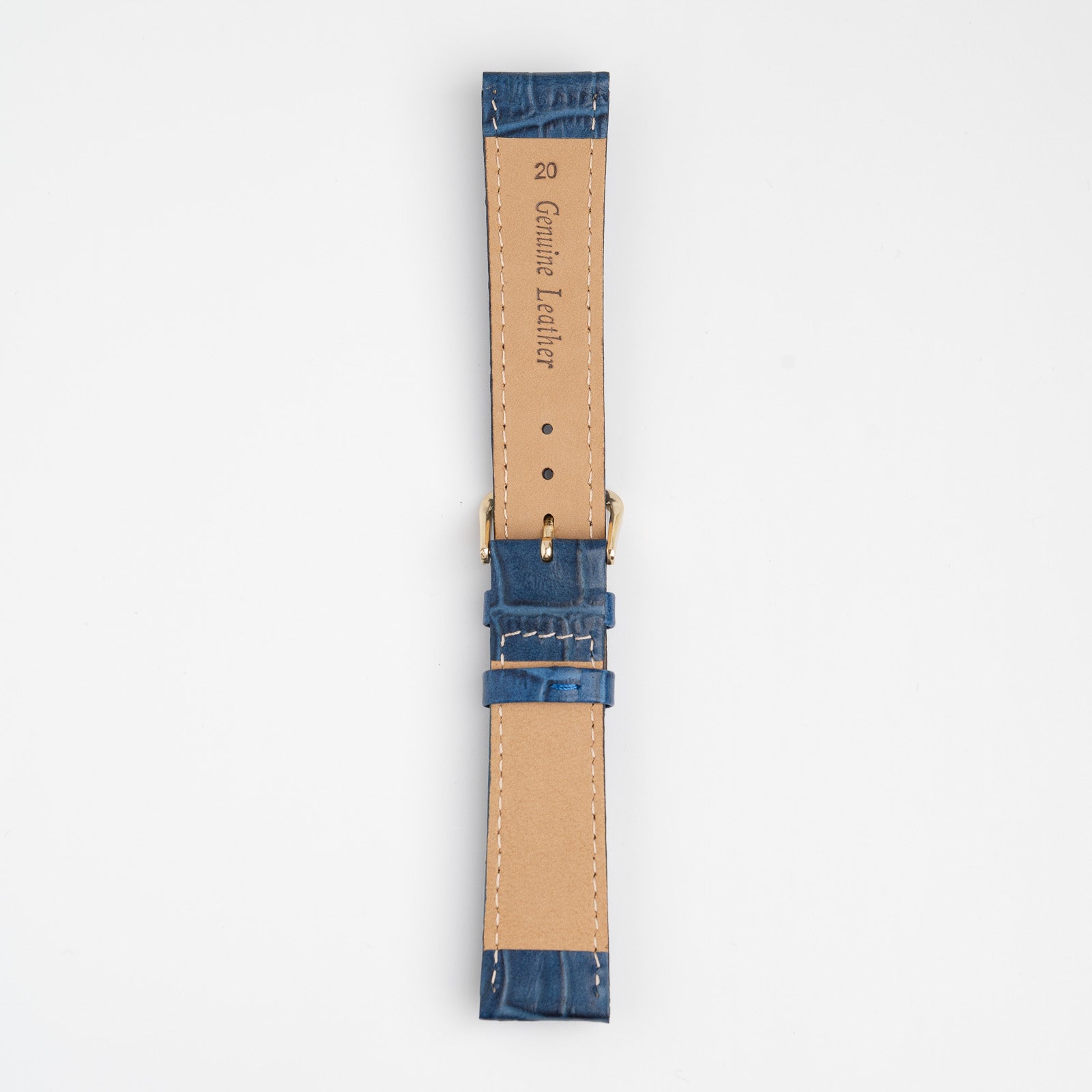 Alligator Value Padded Blue Watch Strap