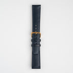 Calf Value Blue Watch Strap, buckled up, front view