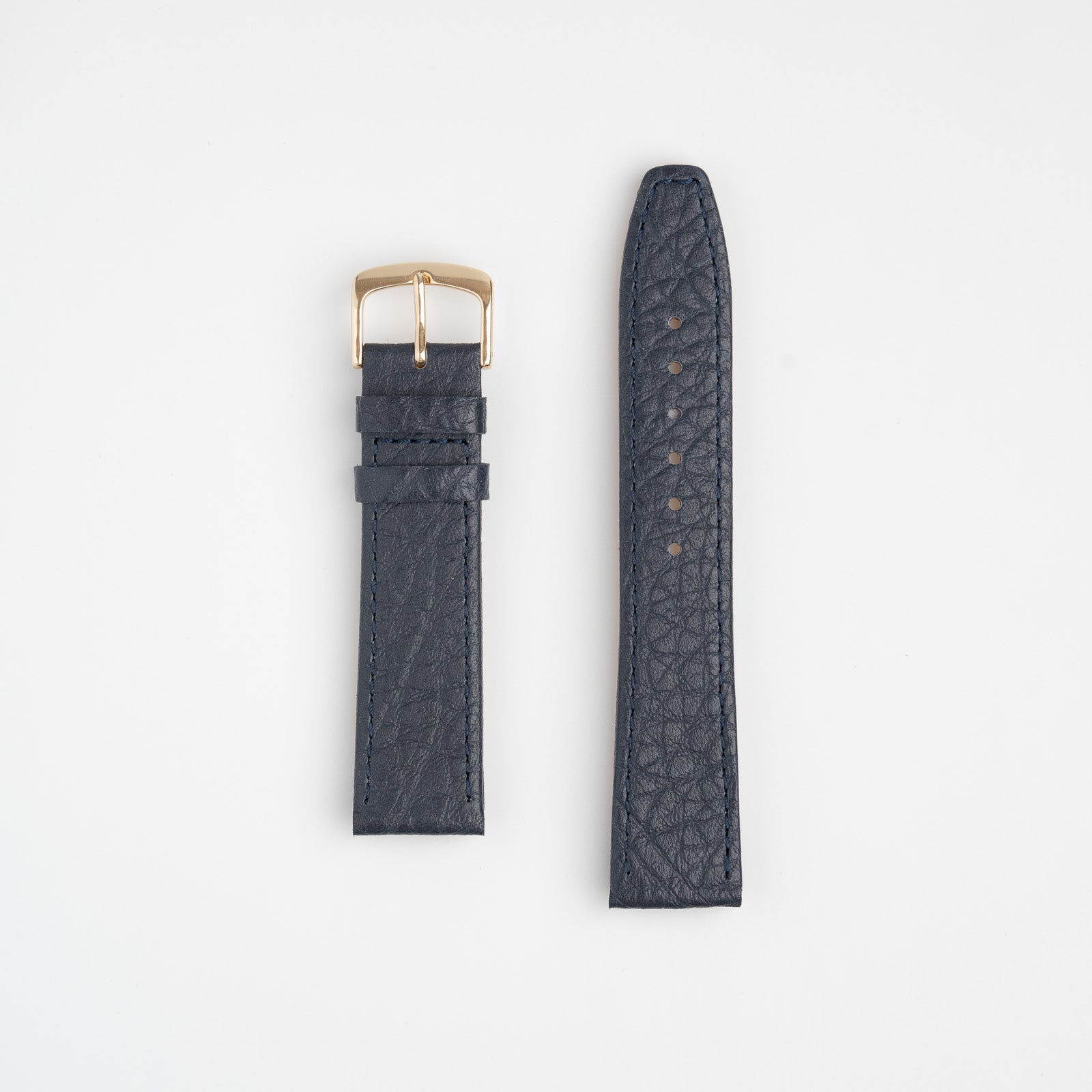 Natural Buffalo Blue Watch Strap