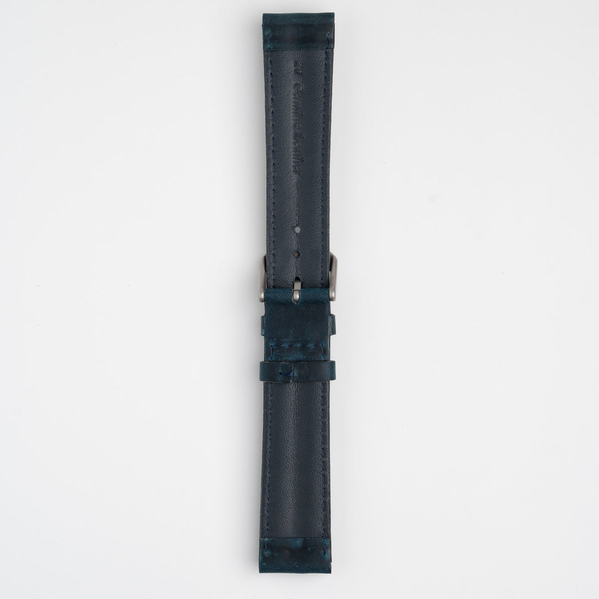 Submerge Double Ridge Blue Watch Strap, underside showing the lining