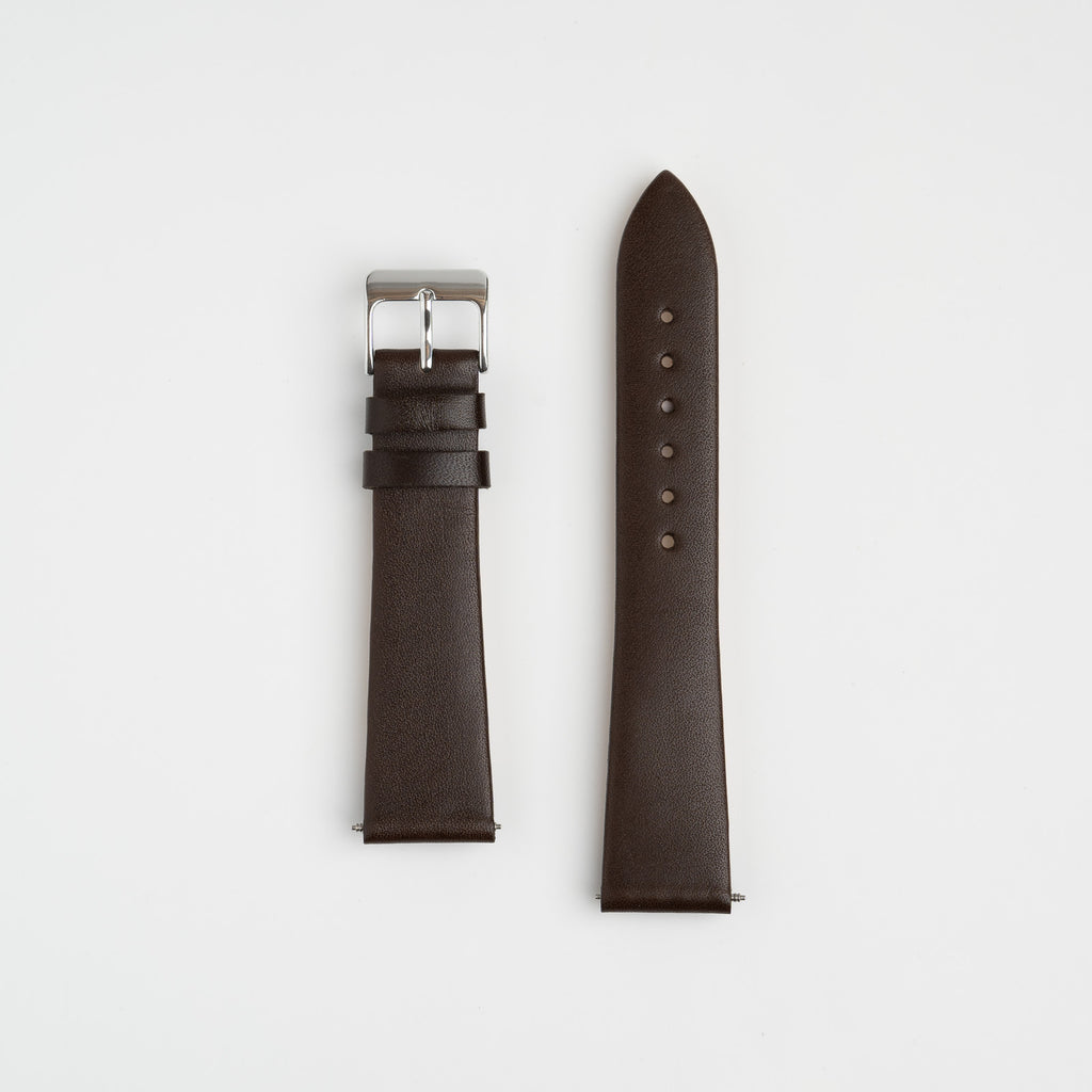 Taper Brown Watch Strap, both pieces laid flat