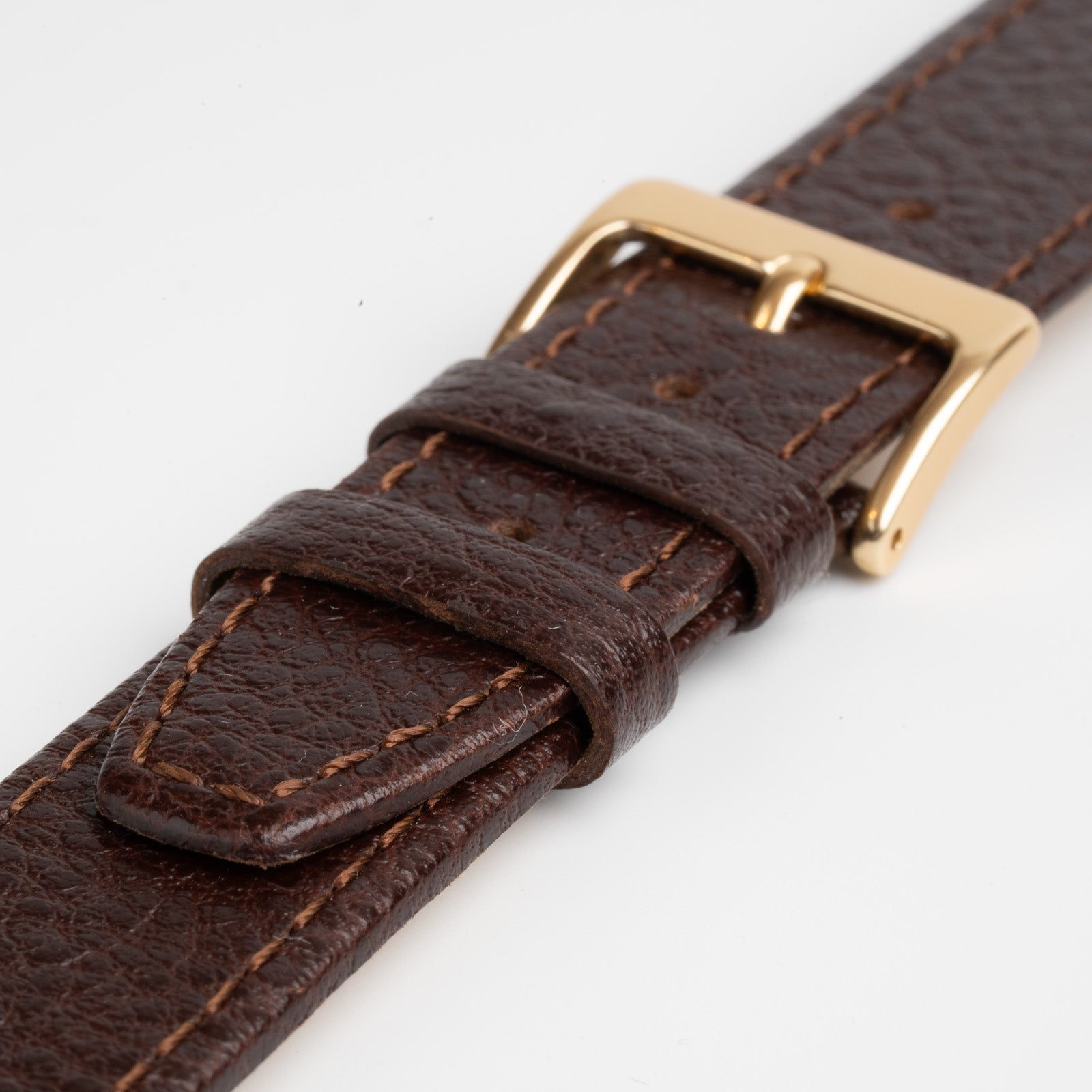 Buffalo Stitched Brown Watch Strap