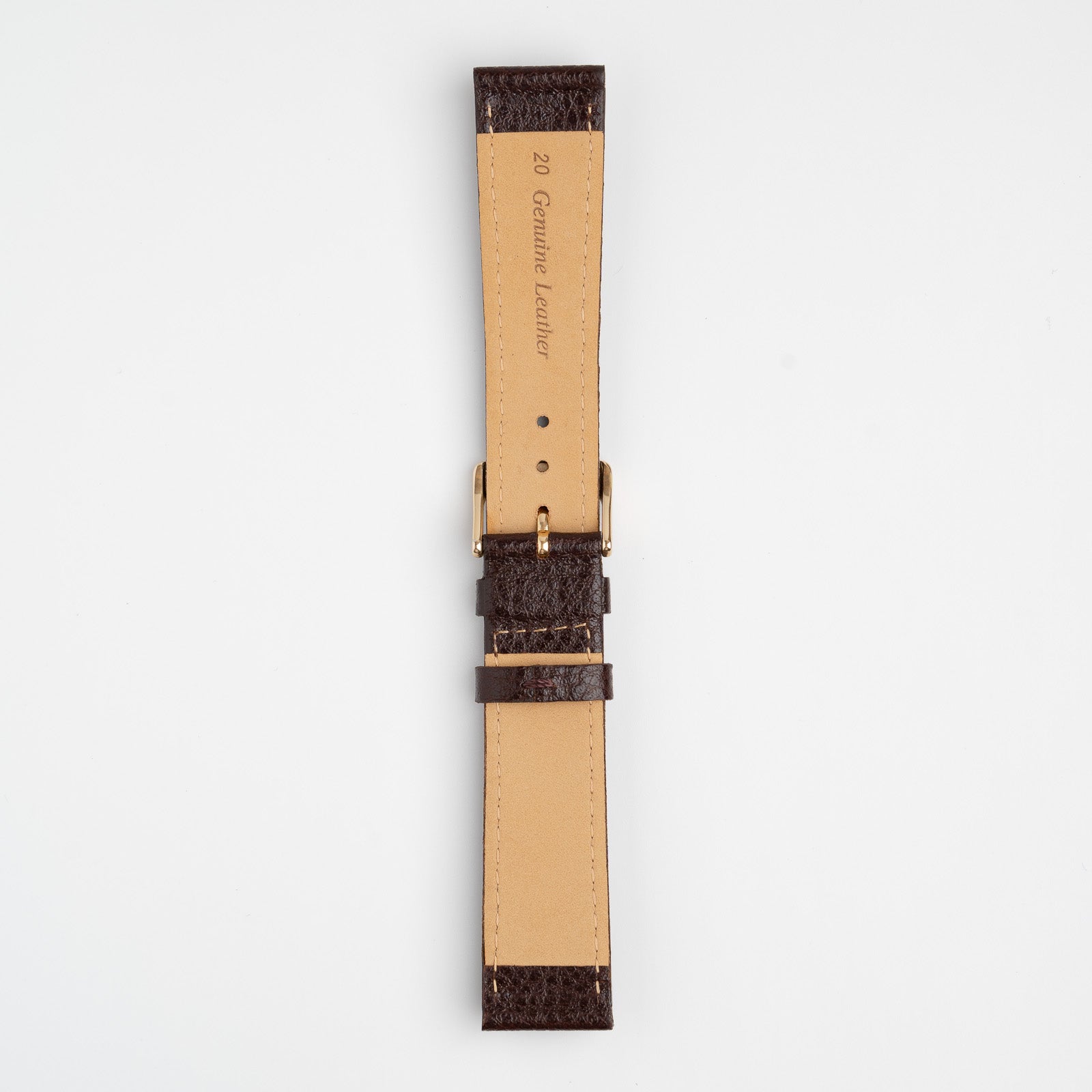 Buffalo Stitched Brown Watch Strap