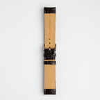 Brown Mayfair Deluxe XXL watch strap, buckled, back view