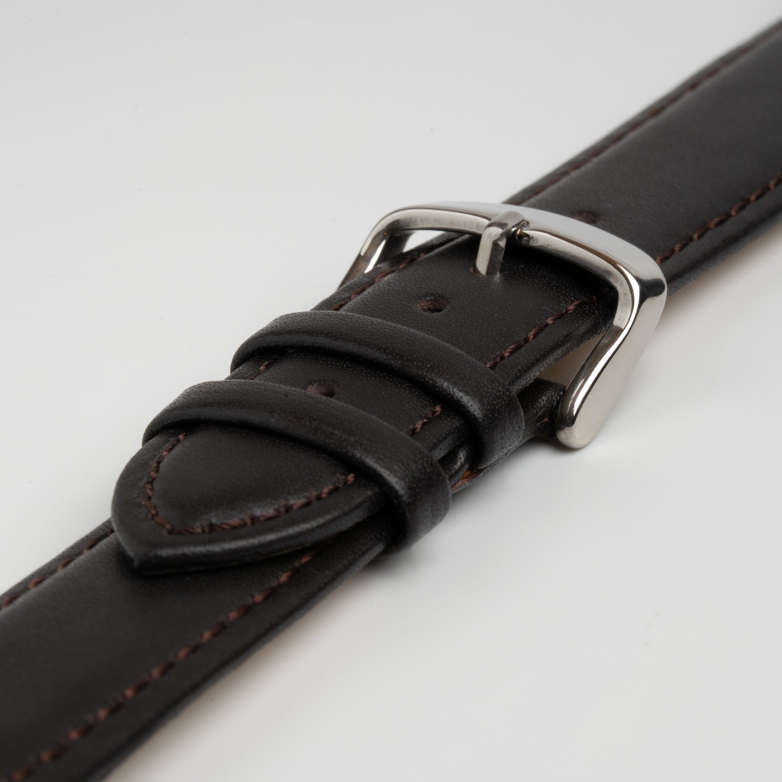 Smooth Curved Brown Watch Strap