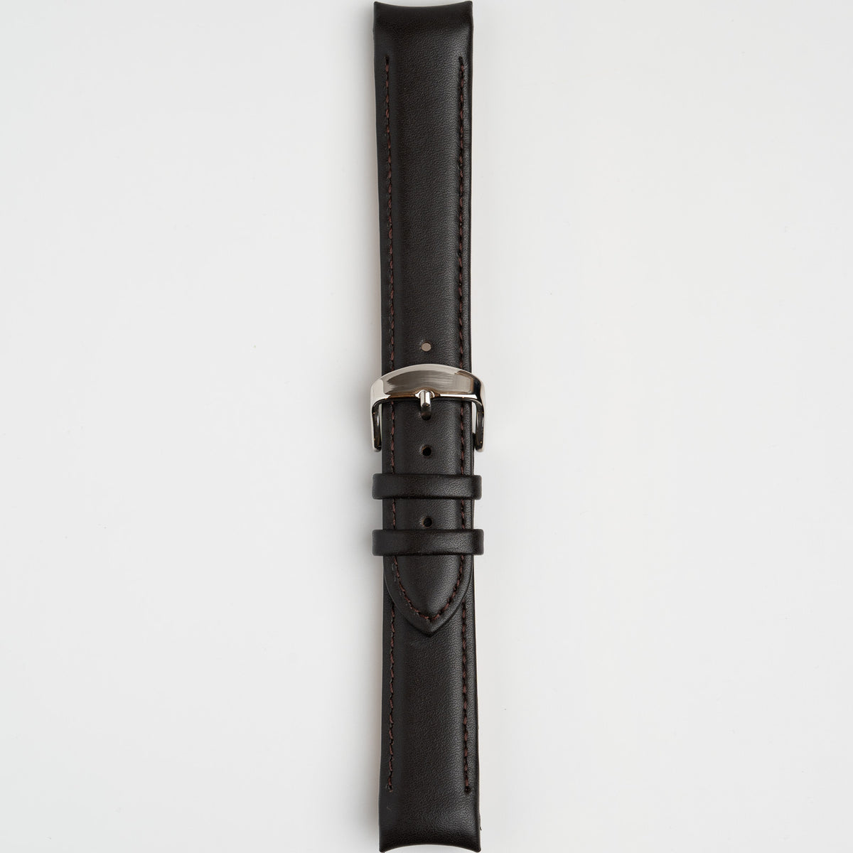 Smooth Curved Brown Watch Strap