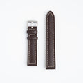 Windsor Bold Dark Brown Watch Strap, both pieces laid flat