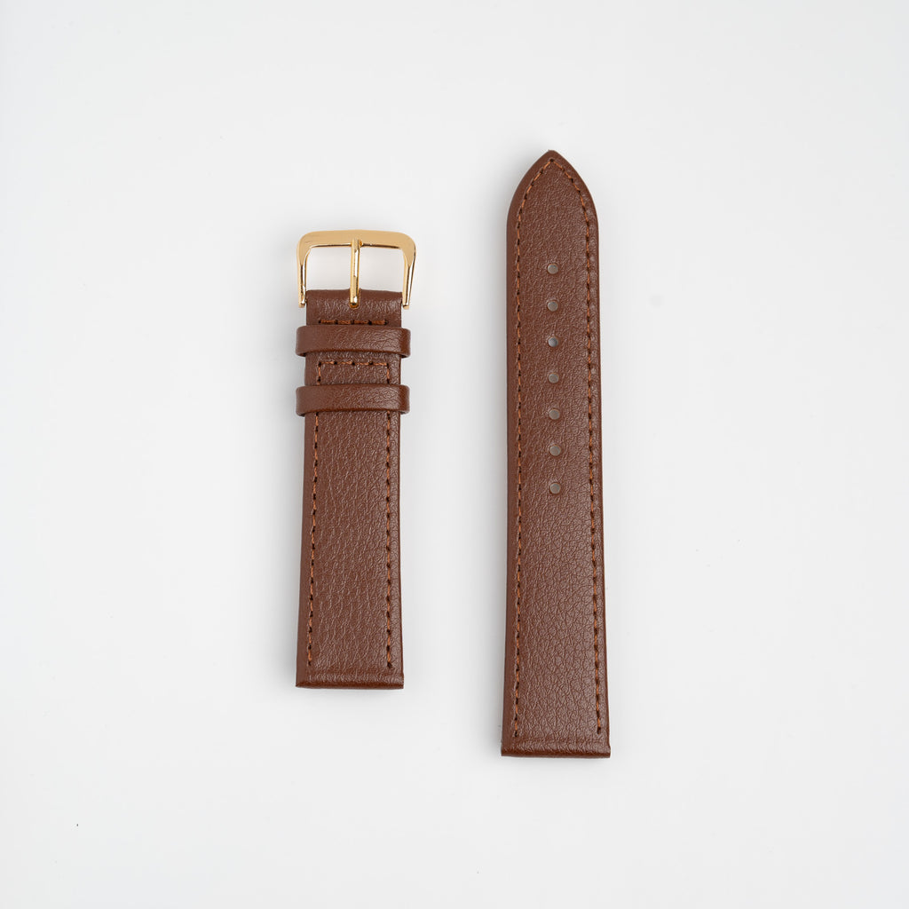 Buffalo Value XL Brown Watch Strap, both pieces laid flat