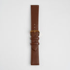 Buffalo Value XL Brown Watch Strap, buckled up, front view