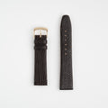 Brown Mayfair Lizard watch strap, laid flat with its buckle