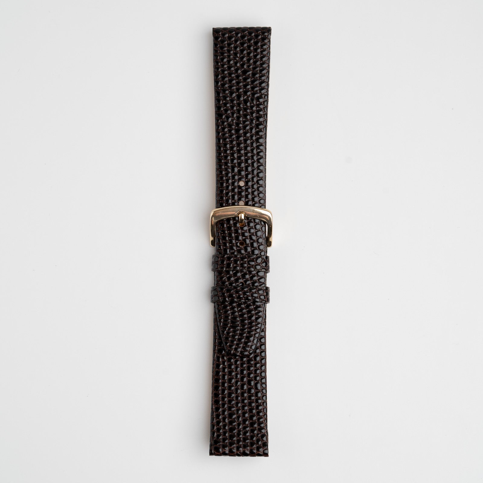 Lizard Flat Brown Watch Strap