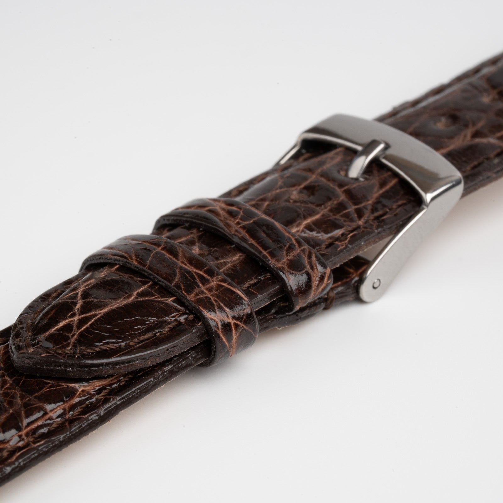 Autentico Crocodile Brown Watch Strap