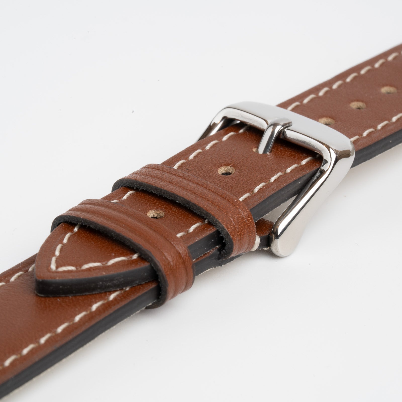 Handmade Contrast Brown Watch Strap