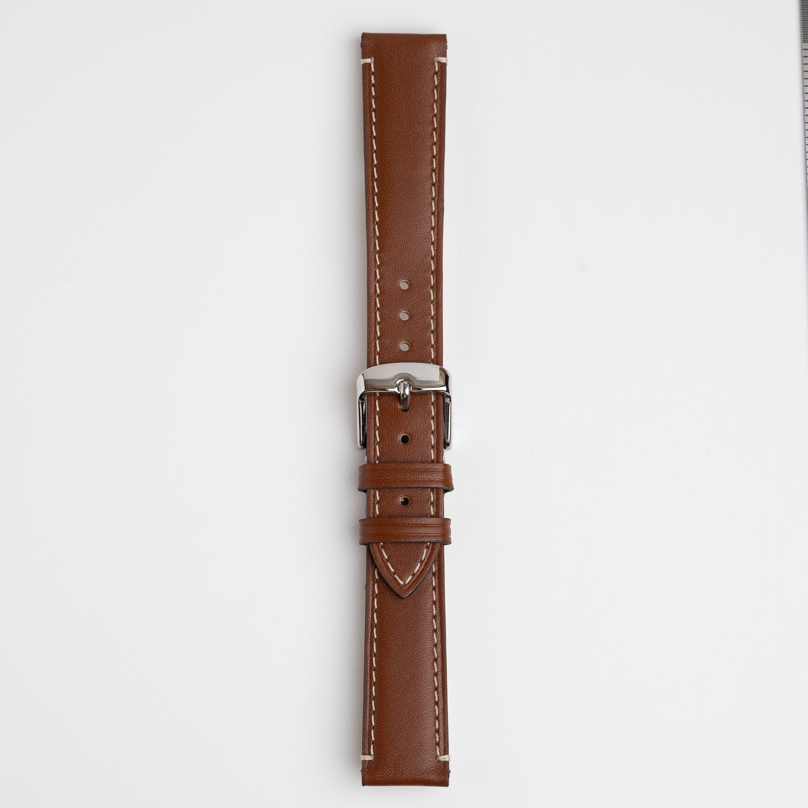 Handmade Contrast Brown Watch Strap