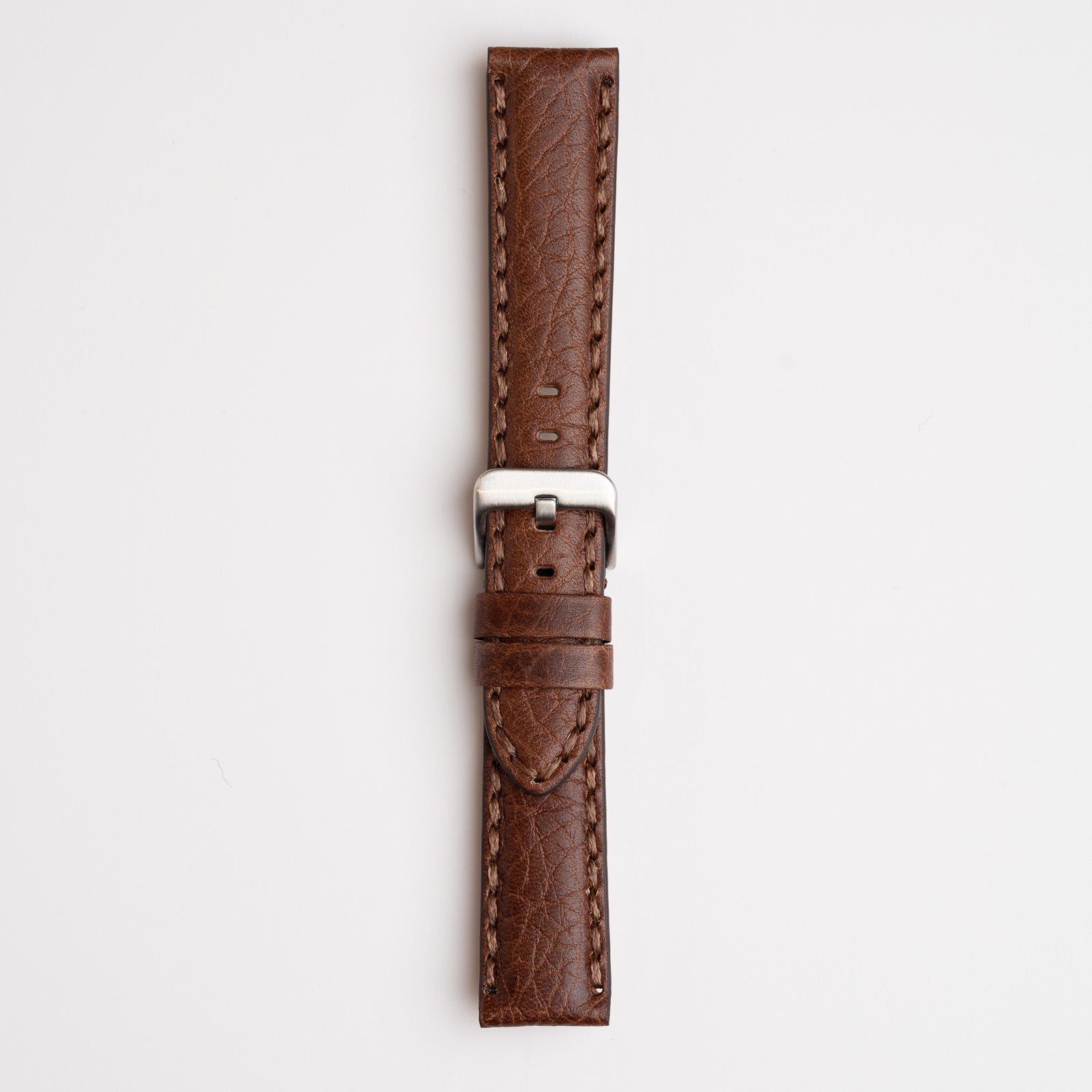 Windsor Stitched Brown Watch Strap