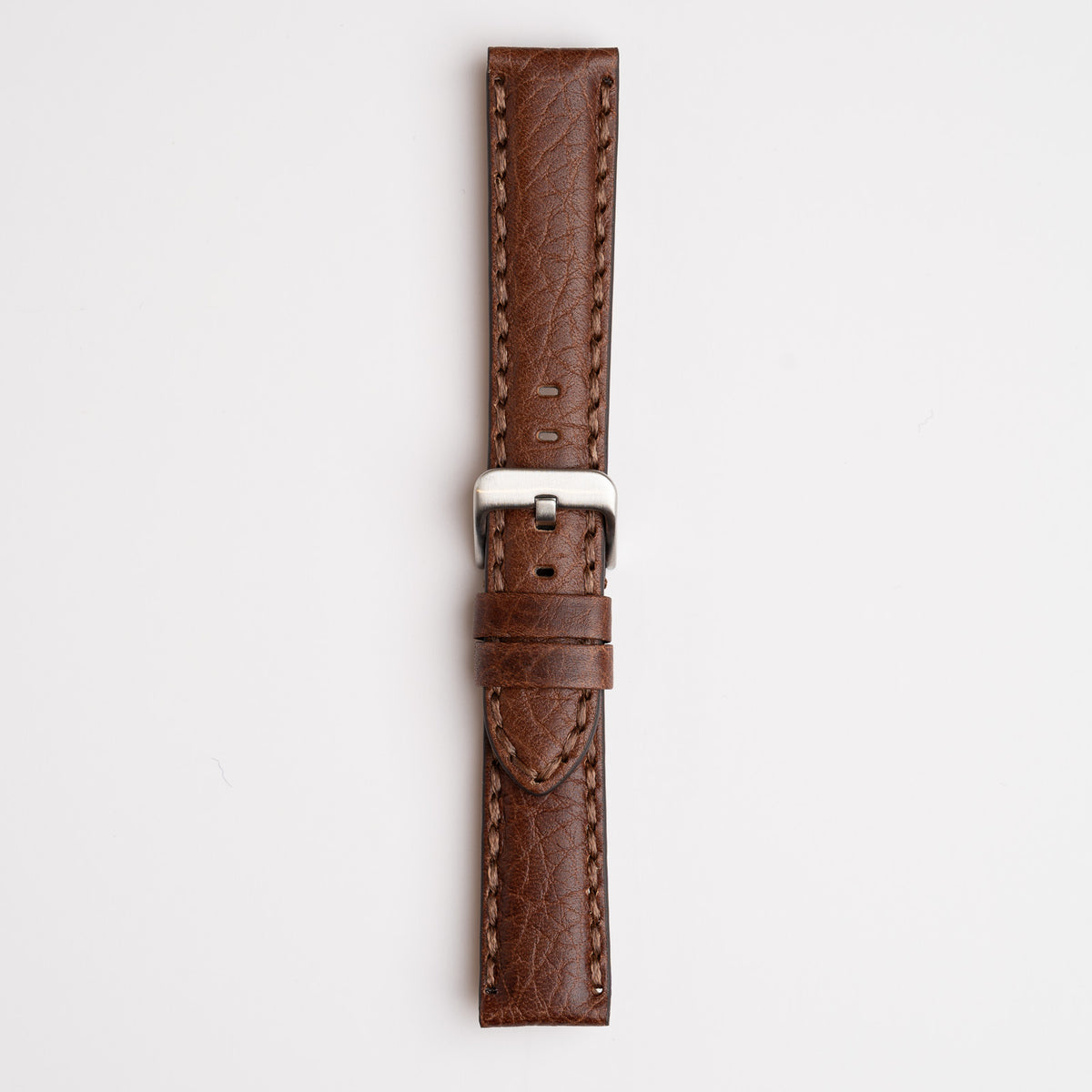 Windsor Stitched Brown Watch Strap